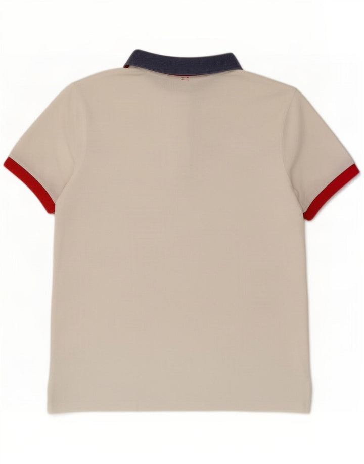 Camisa polo masculina Sun68, algodão colorblock branco médio
