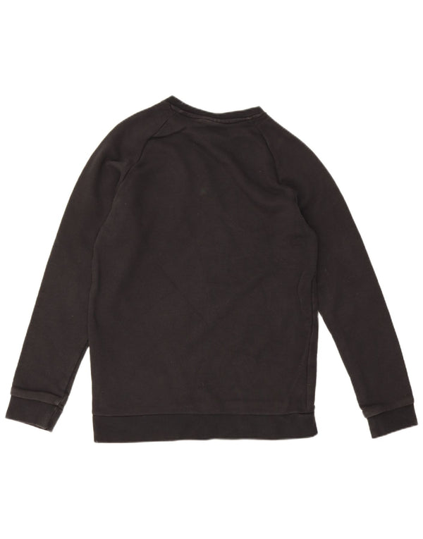Adidas Mens Moletom Jumper Pequeno Algodão Preto