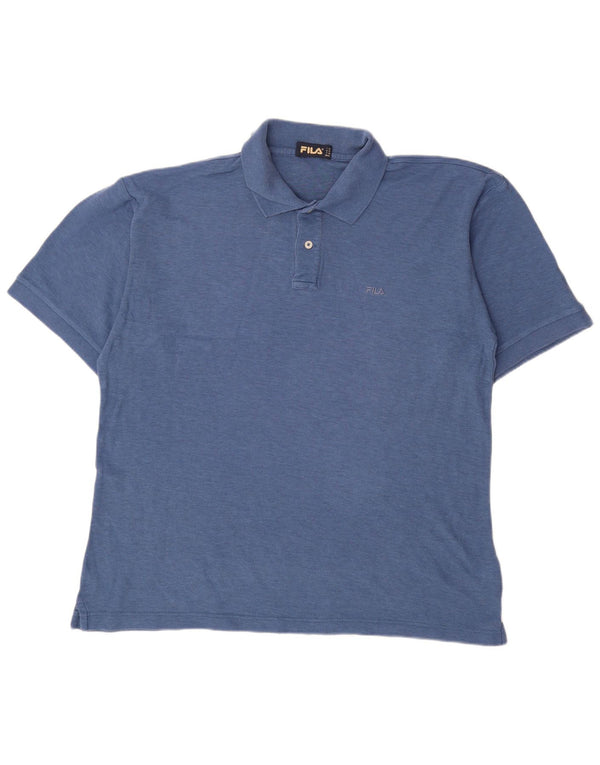 Camisa polo masculina Fila IT 56 XL azul algodão