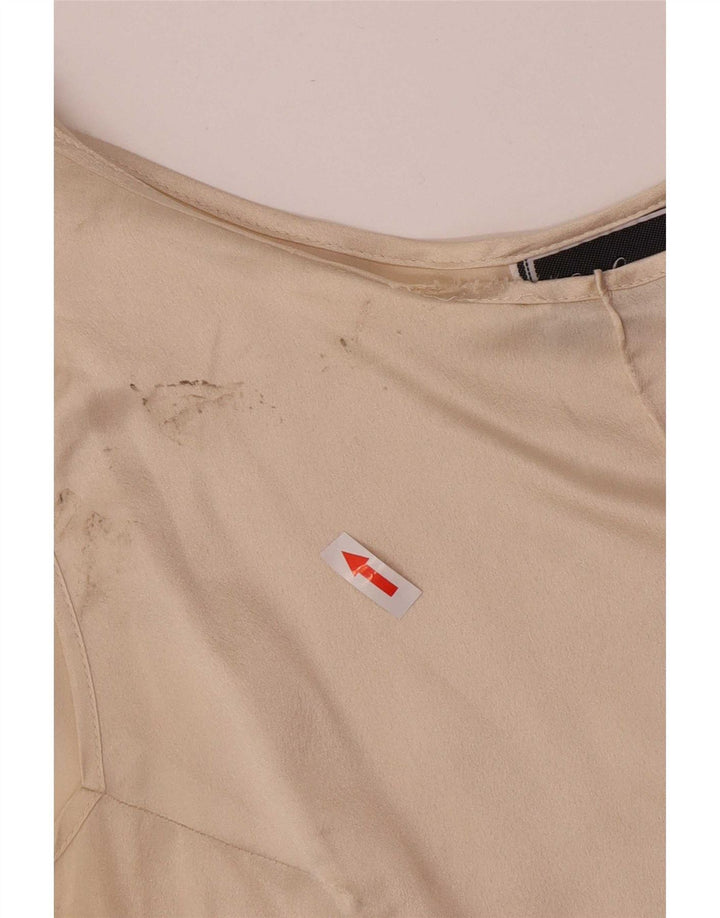 Colete feminino Luisa Spagnoli Top IT 42 2XL poliéster bege