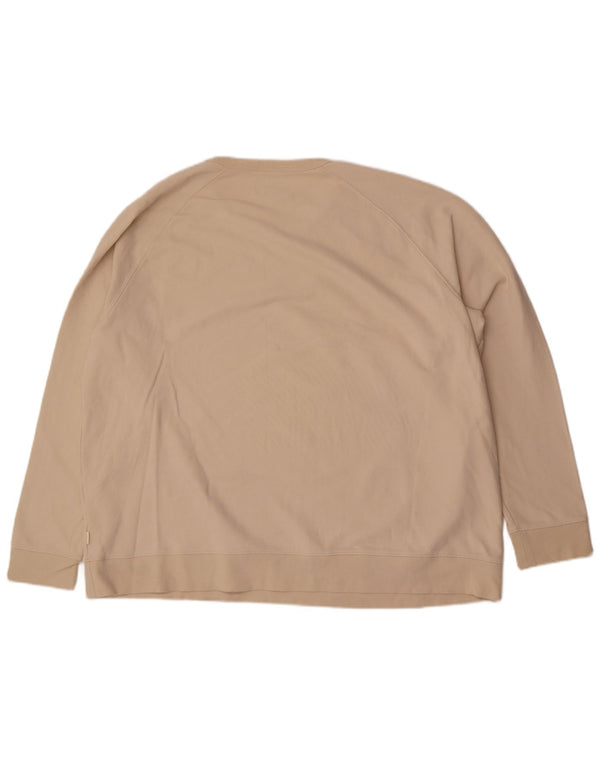 Suéter feminino Marks & Spencer UK 22 3XL algodão bege