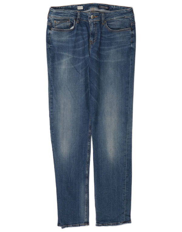 Tommy Hilfiger Feminino Madrid RW Straight Jeans W31 L32 Azul Algodão