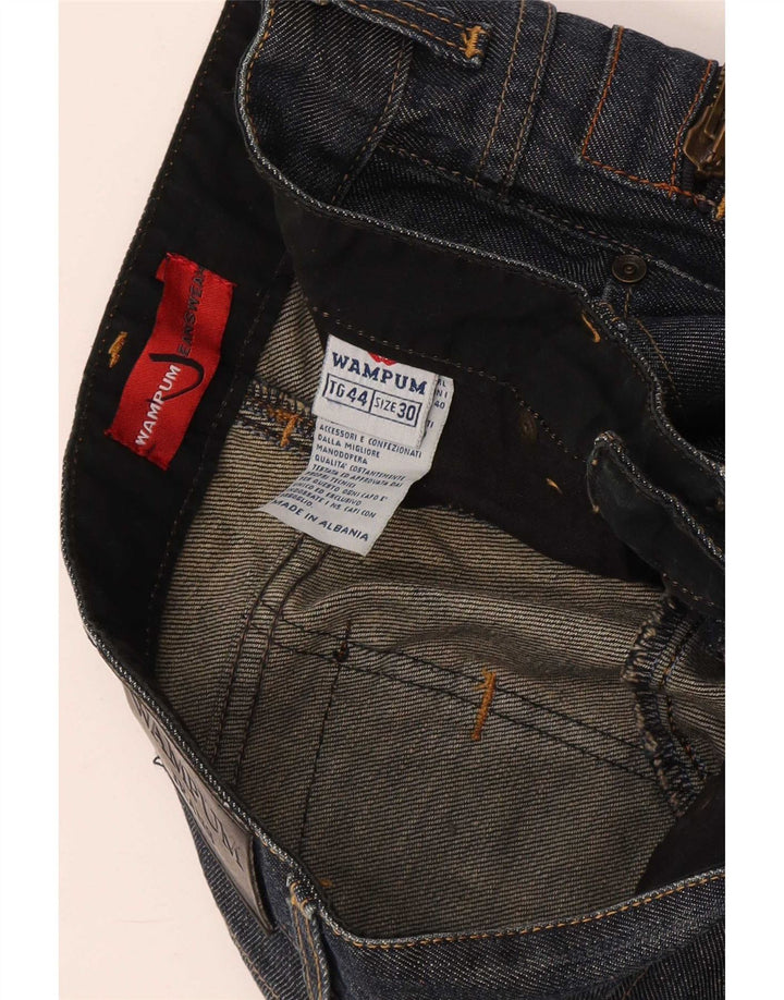 Wampum Mens Slim Jeans W30 L34 Azul Marinho Algodão