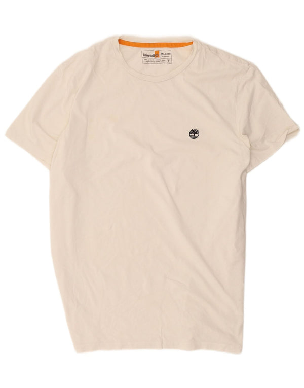 Camiseta masculina Timberland Slim Fit Top 3XL algodão branco