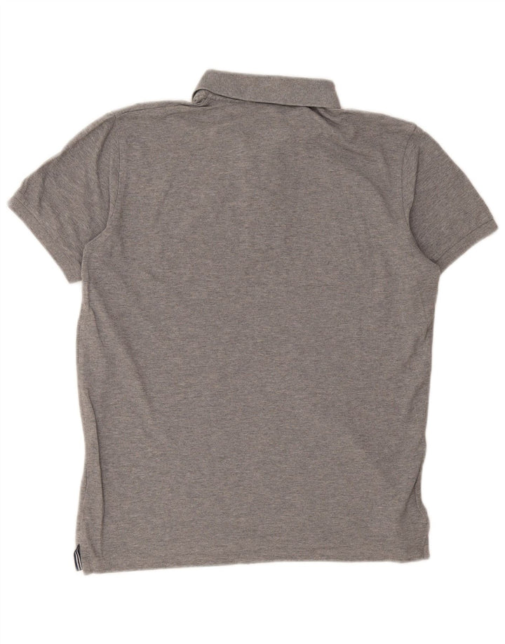Camisa polo masculina Gant algodão cinza médio