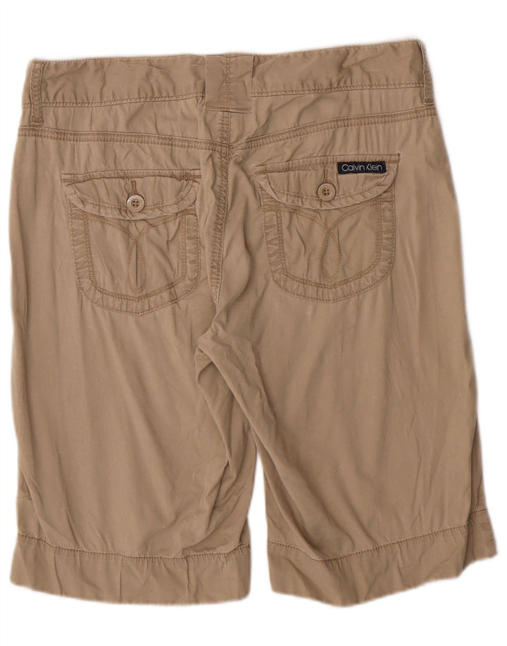 Shorts feminino casual Calvin Klein Jeans US 8 médio W30 bege clássico