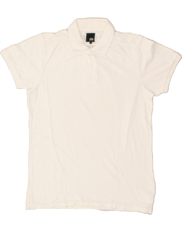 JACK & JONES Mens Graphic Polo Shirt Large White Cotton | Vintage Jack & Jones | Thrift | Second-Hand Jack & Jones | Used Clothing | Messina Hembry 