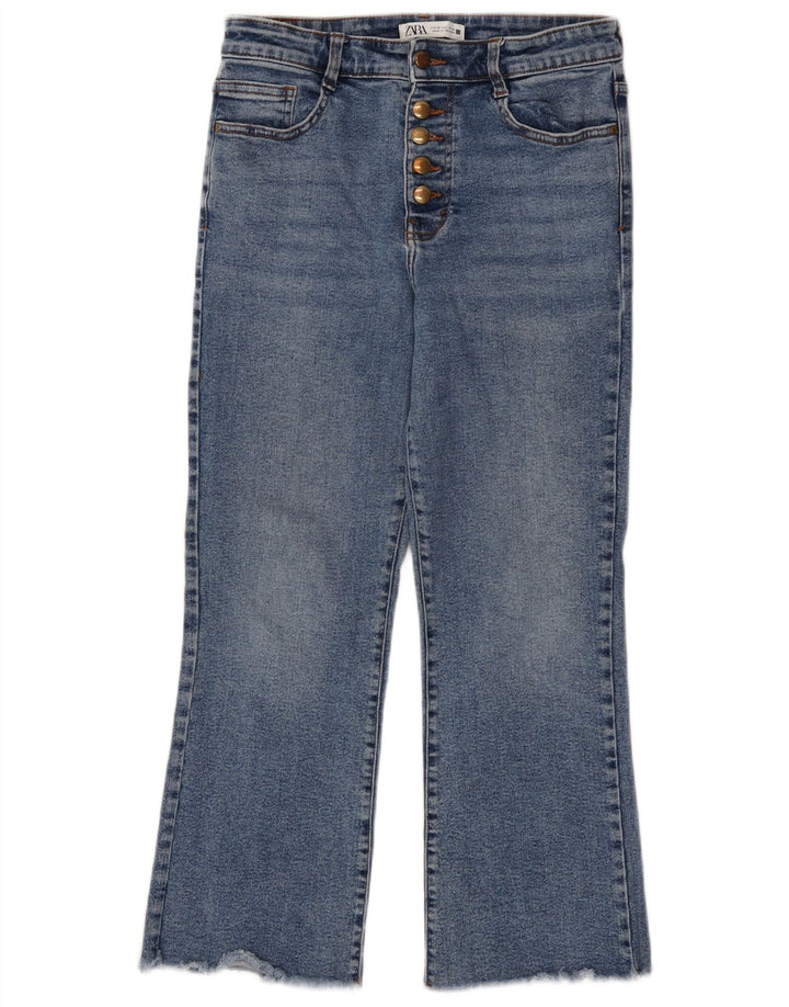 Zara Jeans Bootcut Feminino EU 38 Pequeno W28 L25 Azul Algodão