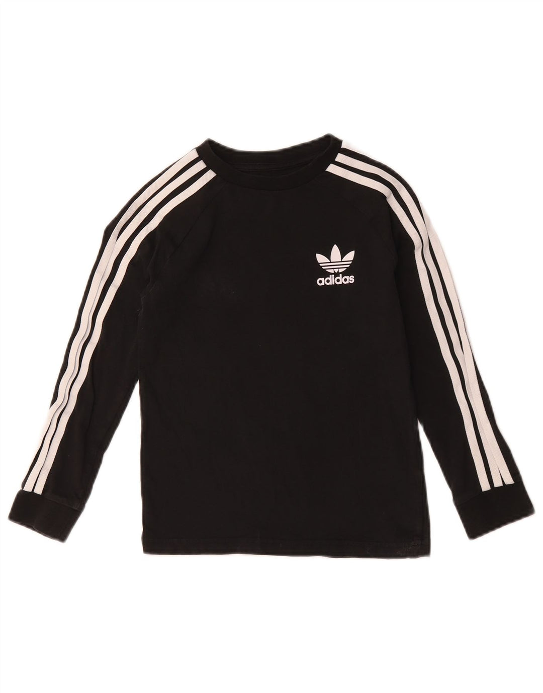 Top Adidas Menino Manga Comprida 7-8 Anos Algodão Preto