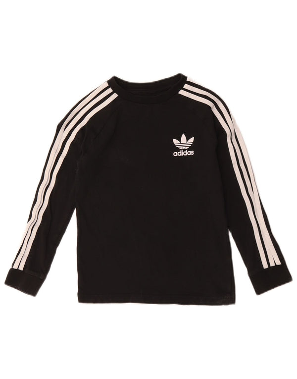 Top Adidas Menino Manga Comprida 7-8 Anos Algodão Preto
