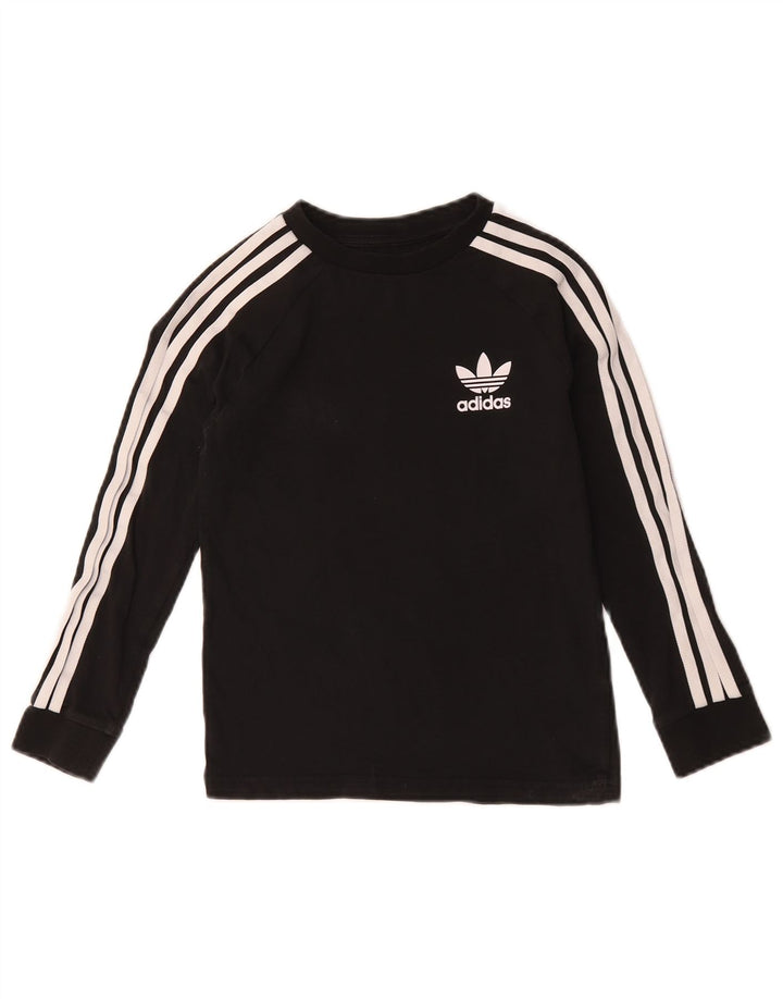 Top Adidas Menino Manga Comprida 7-8 Anos Algodão Preto