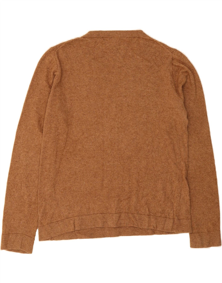 J. CREW Womens Crew Neck Jumper Sweater UK 18 XL Brown Cotton Vintage J. Crew and Second-Hand J. Crew from Messina Hembry 