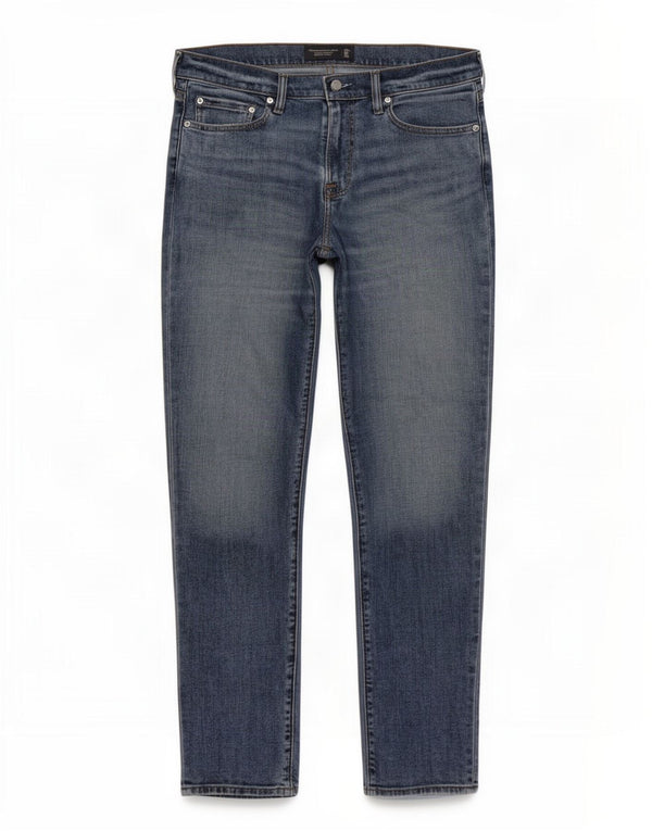 Abercrombie & Fitch Masculino Atlético Skinny Jeans W33 L30 Azul Algodão