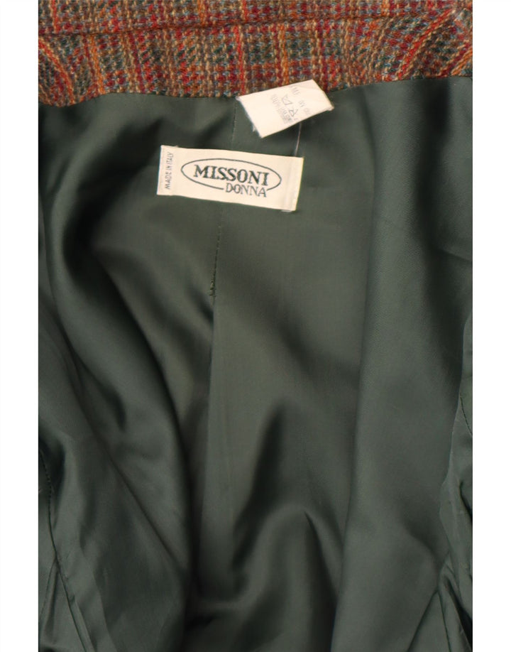 Jaqueta blazer feminina Missoni Reino Unido 12 médio listrado multicolorido clássico