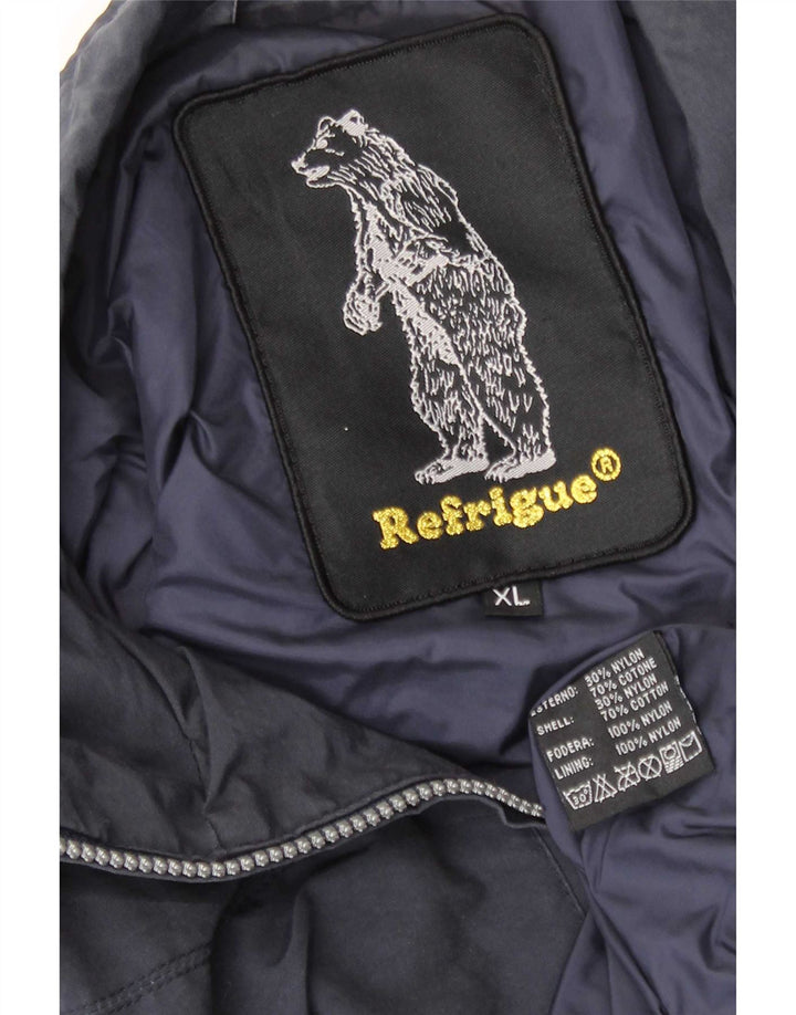 Jaqueta bomber masculina Refrigue UK 42 XL azul marinho nylon