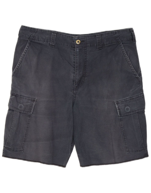 Shorts cargo masculino Nike médio W32 cinza xadrez algodão