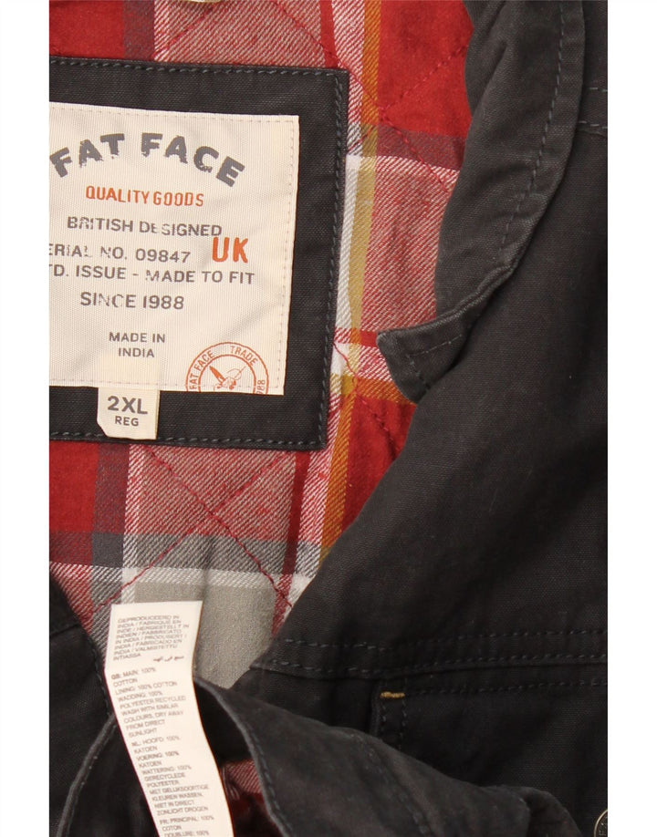 Jaqueta bomber masculina FAT FACE UK 44 2XL algodão preto