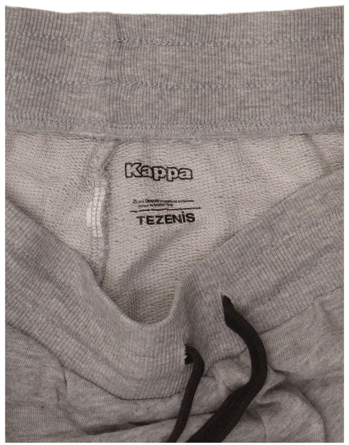 Calça de treino masculina KAPPA Tezenis Joggers cinza médio colorblock