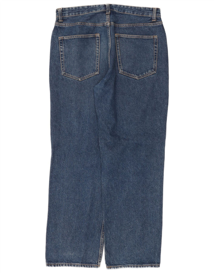 Zara Mens Straight Jeans EU 42 Grande W32 L30 Azul