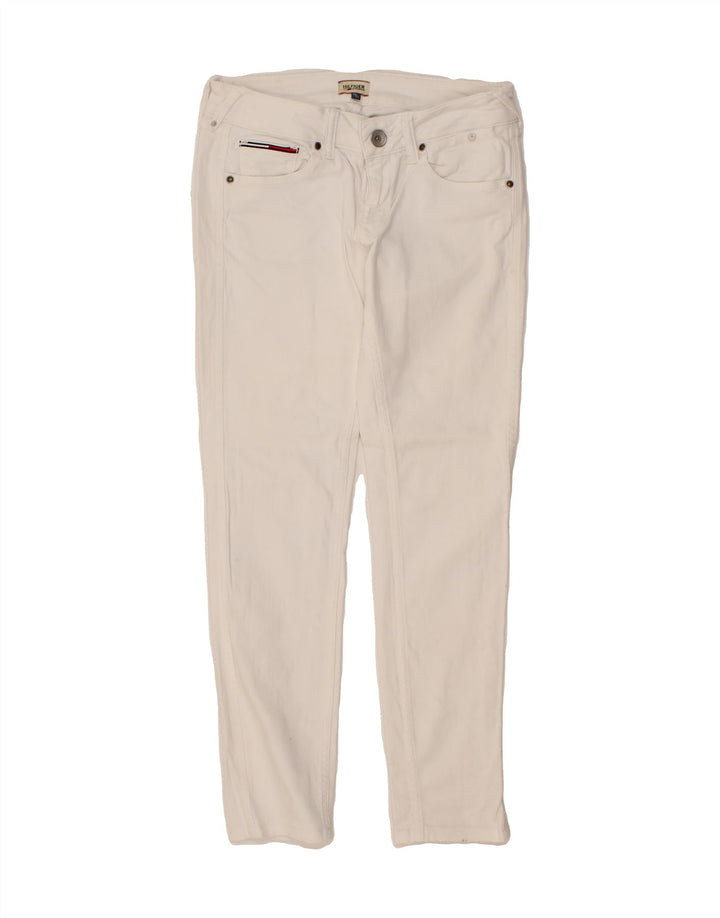TOMMY HILFIGER Womens Slim Jeans W28 L28 White Cotton Vintage Tommy Hilfiger and Second-Hand Tommy Hilfiger from Messina Hembry 