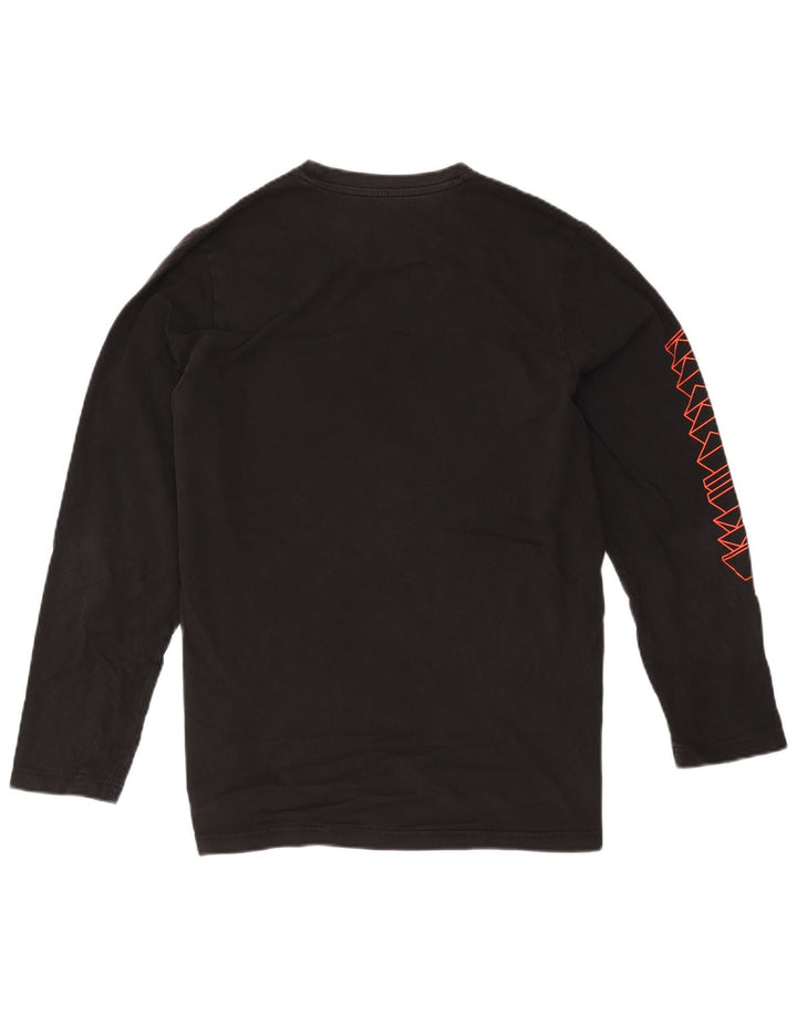 Adidas Mens Graphic Top Manga Longa Grande Algodão Preto