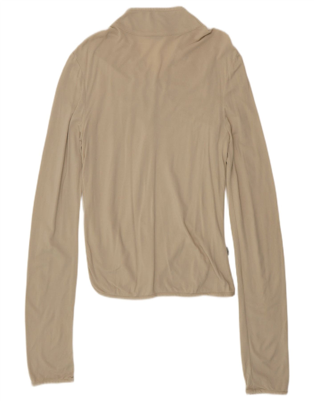 Top Nike Dri Fit Feminino Manga Longa UK 8/10 Pequeno Bege