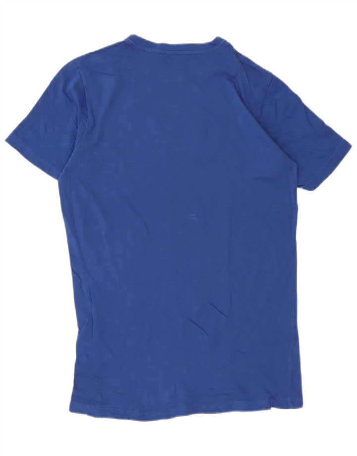Camiseta gráfica masculina Carrera Top pequeno algodão azul