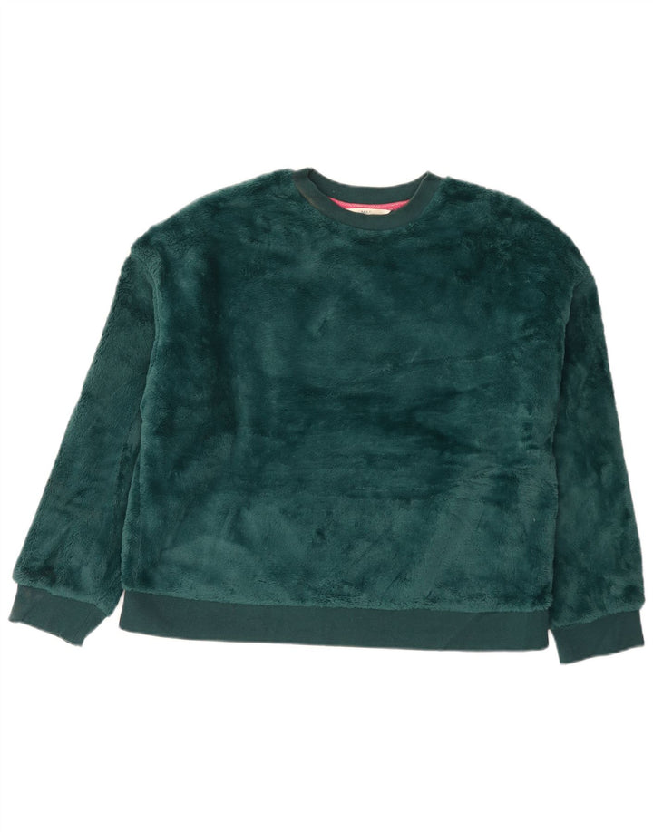 Suéter feminino de veludo Marks & Spencer Reino Unido 14 verde médio