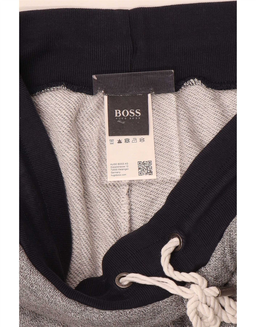 Calça de treino masculina Hugo Boss Joggers cinza médio Colourblock