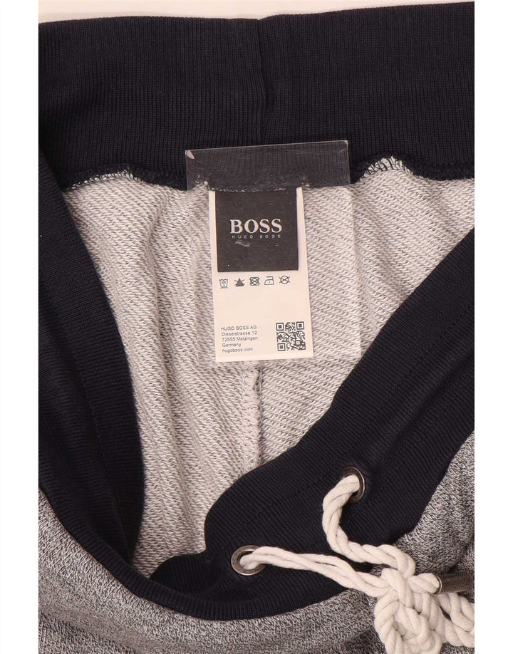 Calça de treino masculina Hugo Boss Joggers cinza médio Colourblock