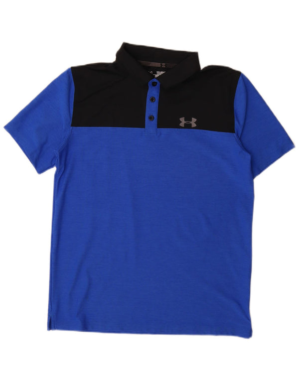 Camisa polo Under Armour Boys Heat Gear 13-14 anos XL azul colorblock