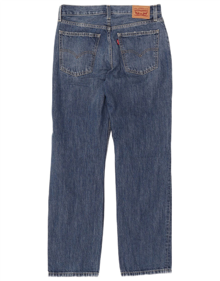 Calça jeans feminina LEVI'S Low Pro desgastada reta W28 L31 algodão azul