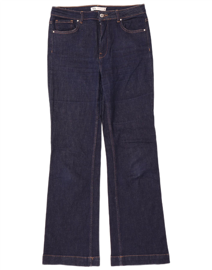 Calça jeans feminina Zara Bootcut EU 42 grande W32 L34 azul marinho
