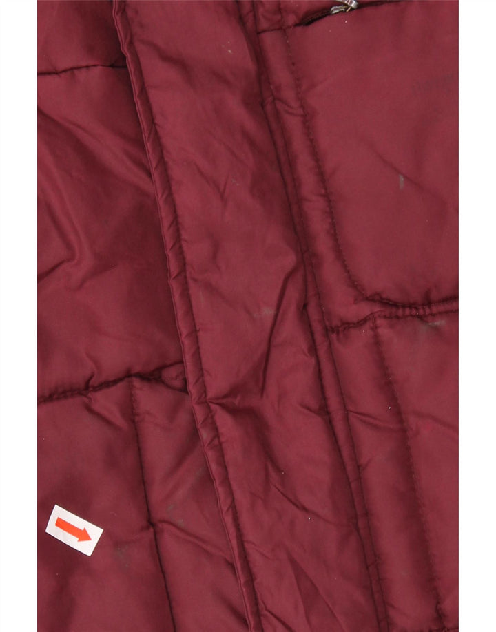 Colete masculino acolchoado com capuz RIFLE UK 40 grande Borgonha