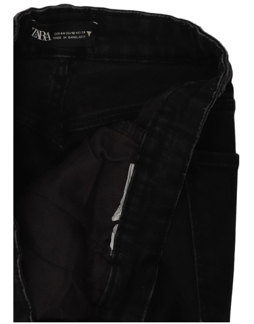 Zara Jeans Slim Feminino EU 44 XL W34 L26 Preto