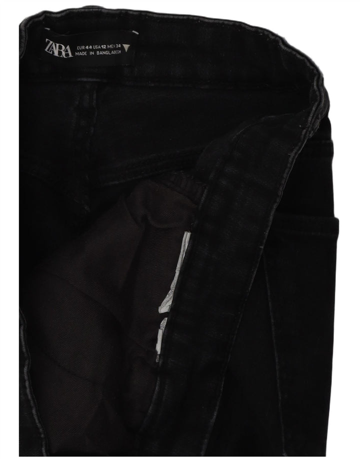 Zara Jeans Slim Feminino EU 44 XL W34 L26 Preto