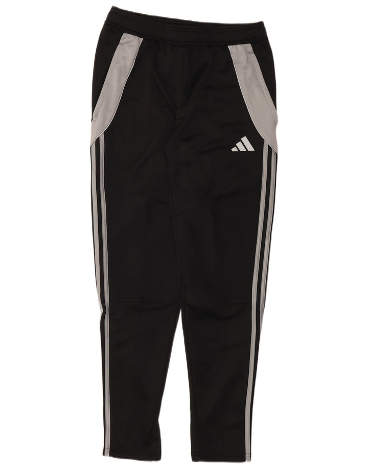 Calça de treino masculina Adidas médio preto colorblock poliéster