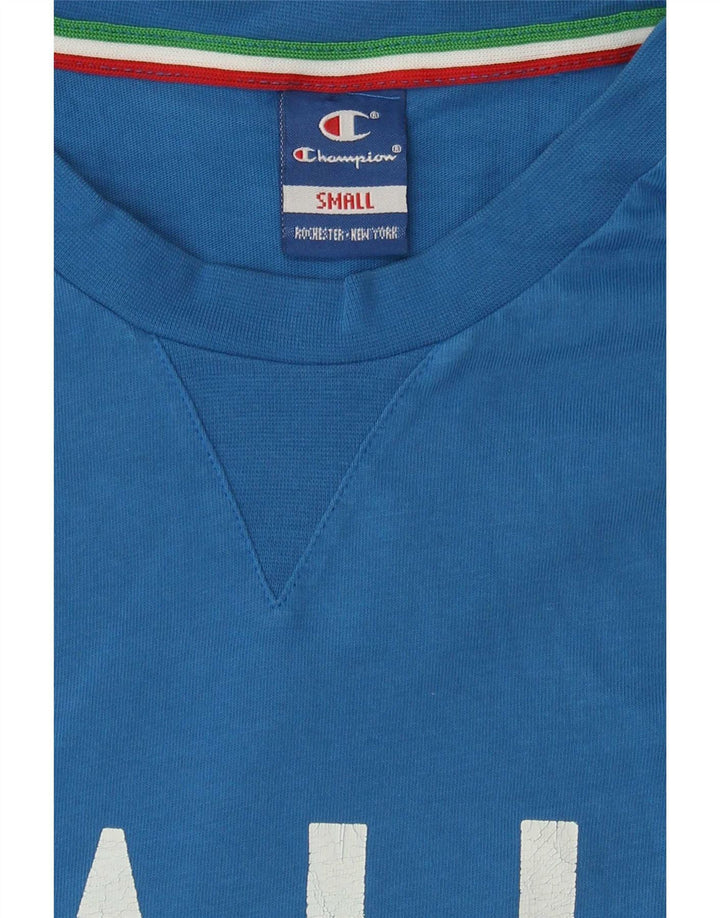 Camiseta Champion Mens Italia Graphic Top Pequeno Azul