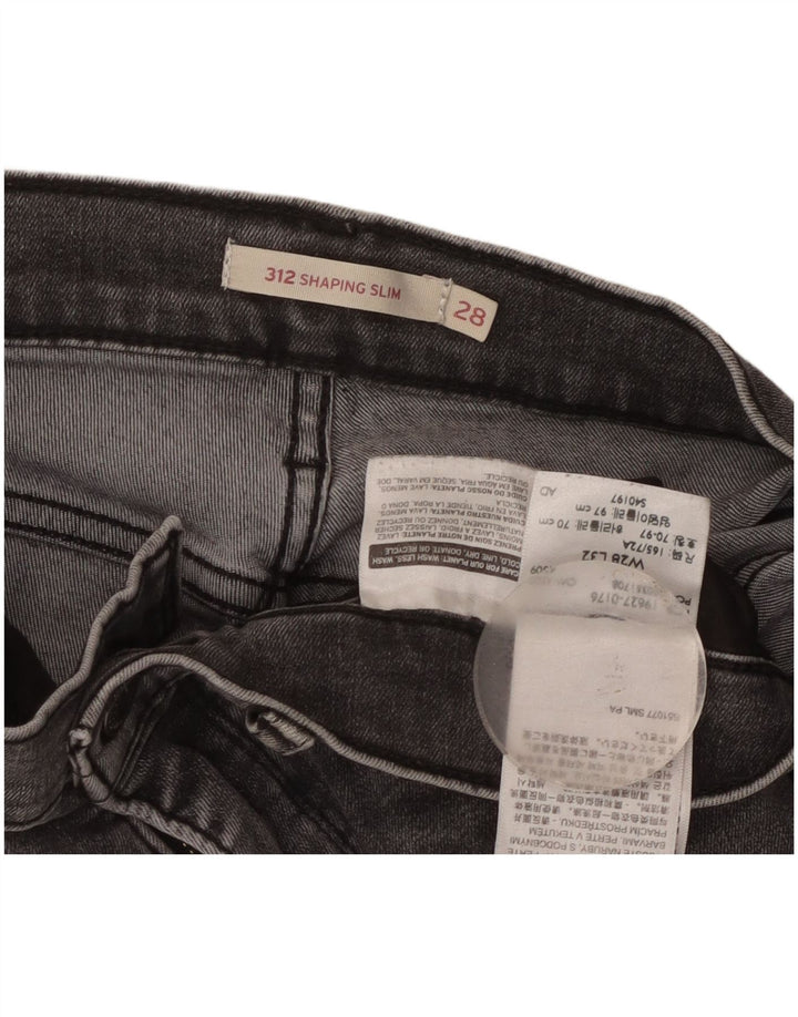 Calça jeans feminina Levi's 312 Shaping Slim W28 L32 cinza algodão