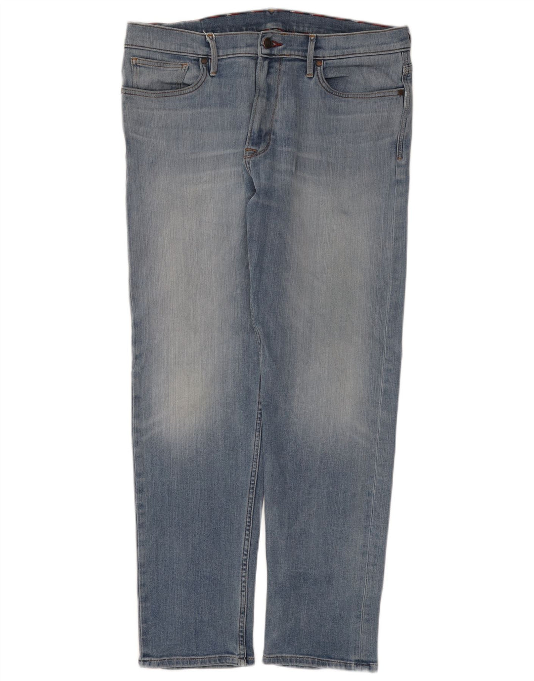 Marks & Spencer Masculino Slim Jeans W34 L31 Azul Algodão