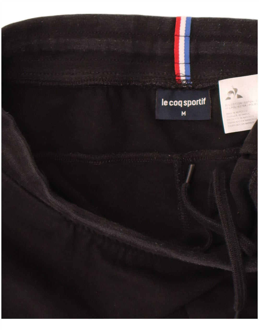 Le Coq Sportif Mens Calças de treino Joggers Médio Algodão Preto