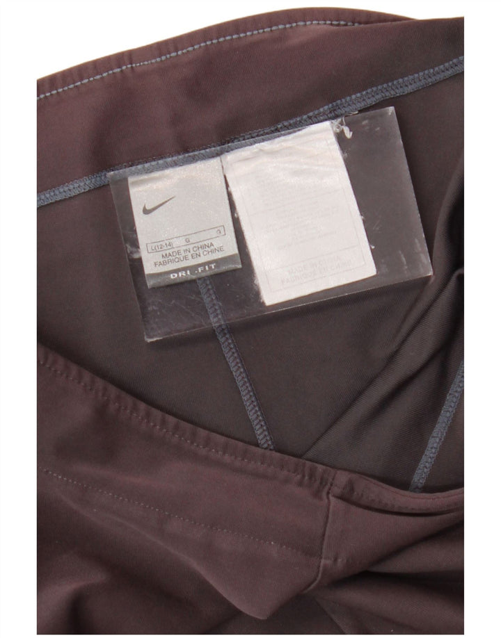 Calça de treino feminina NIKE Dri Fit Capri Reino Unido 12/14 grande cinza algodão