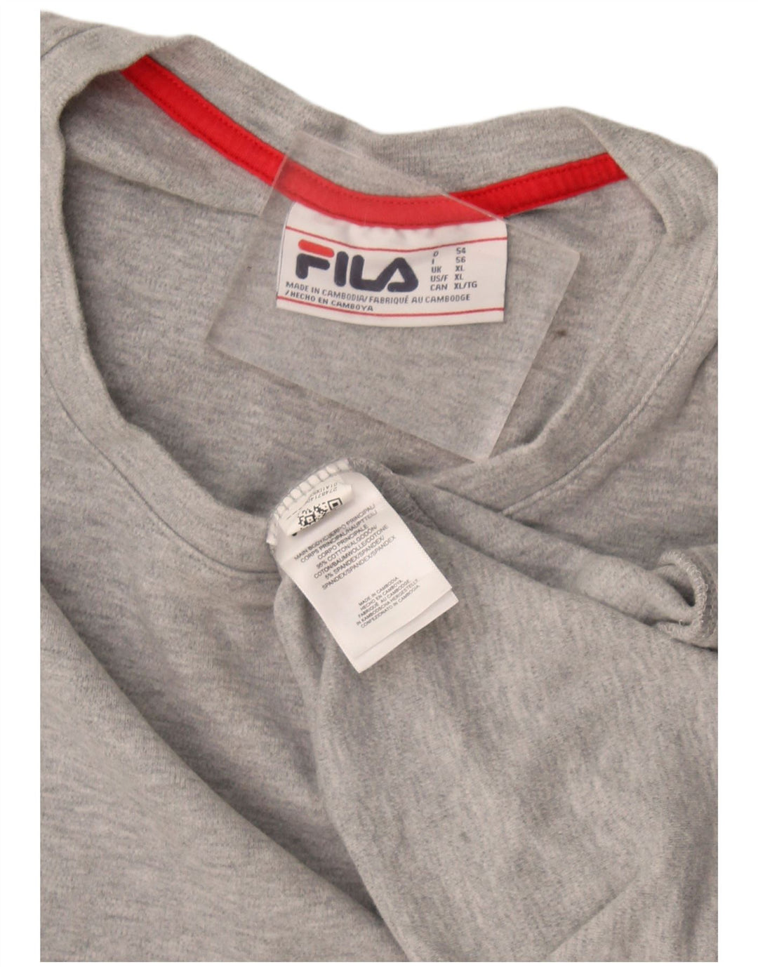 Moletom masculino Fila Jumper XL cinza algodão