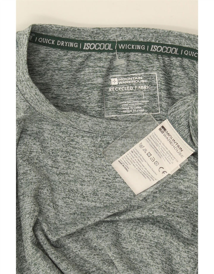 MOUNTAIN WAREHOUSE Camiseta masculina de poliéster manchado verde pequeno