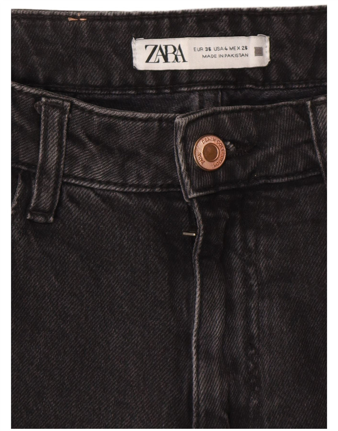 ZARA Jeans retos femininos EU 36 XS W26 L29 preto