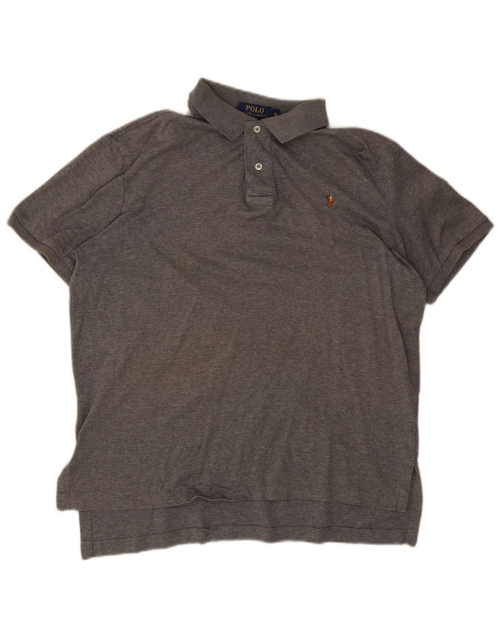 Camisa polo masculina Polo Ralph Lauren cinza médio