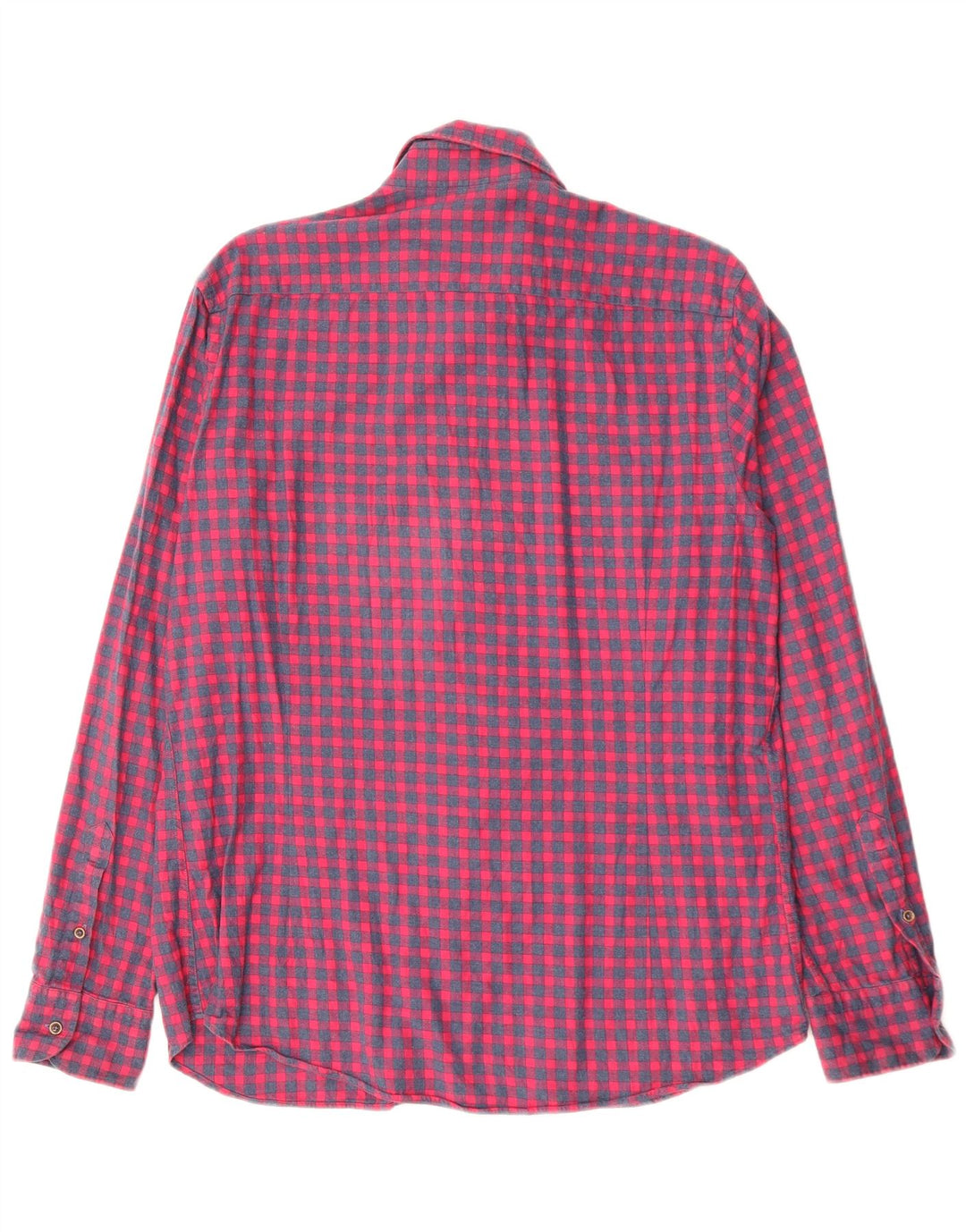 Camisa masculina de flanela MASSIMO DUTTI grande algodão guingão vermelho
