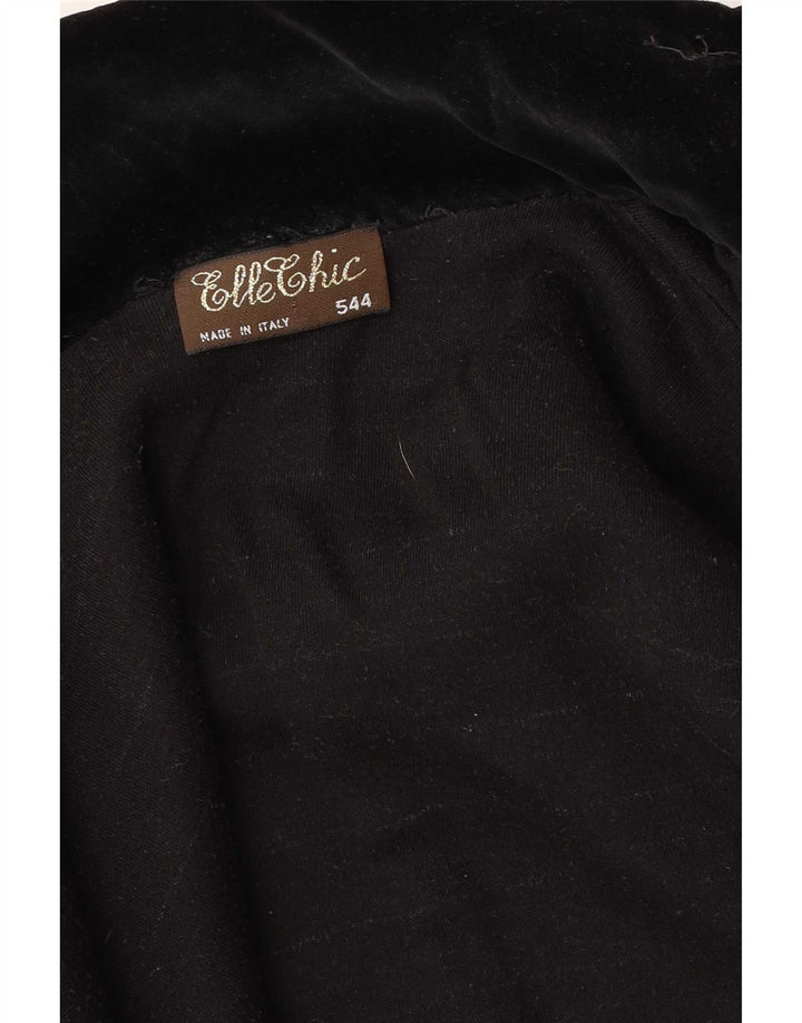 Casaco de capa grande vintage feminino tamanho único preto