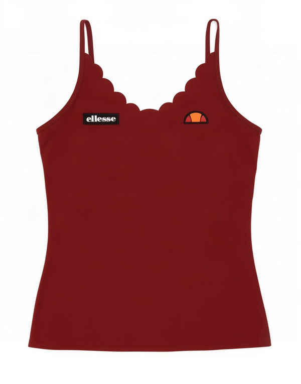 Ellesse Womens Cami Top UK 12 Médio Marrom Poliamida