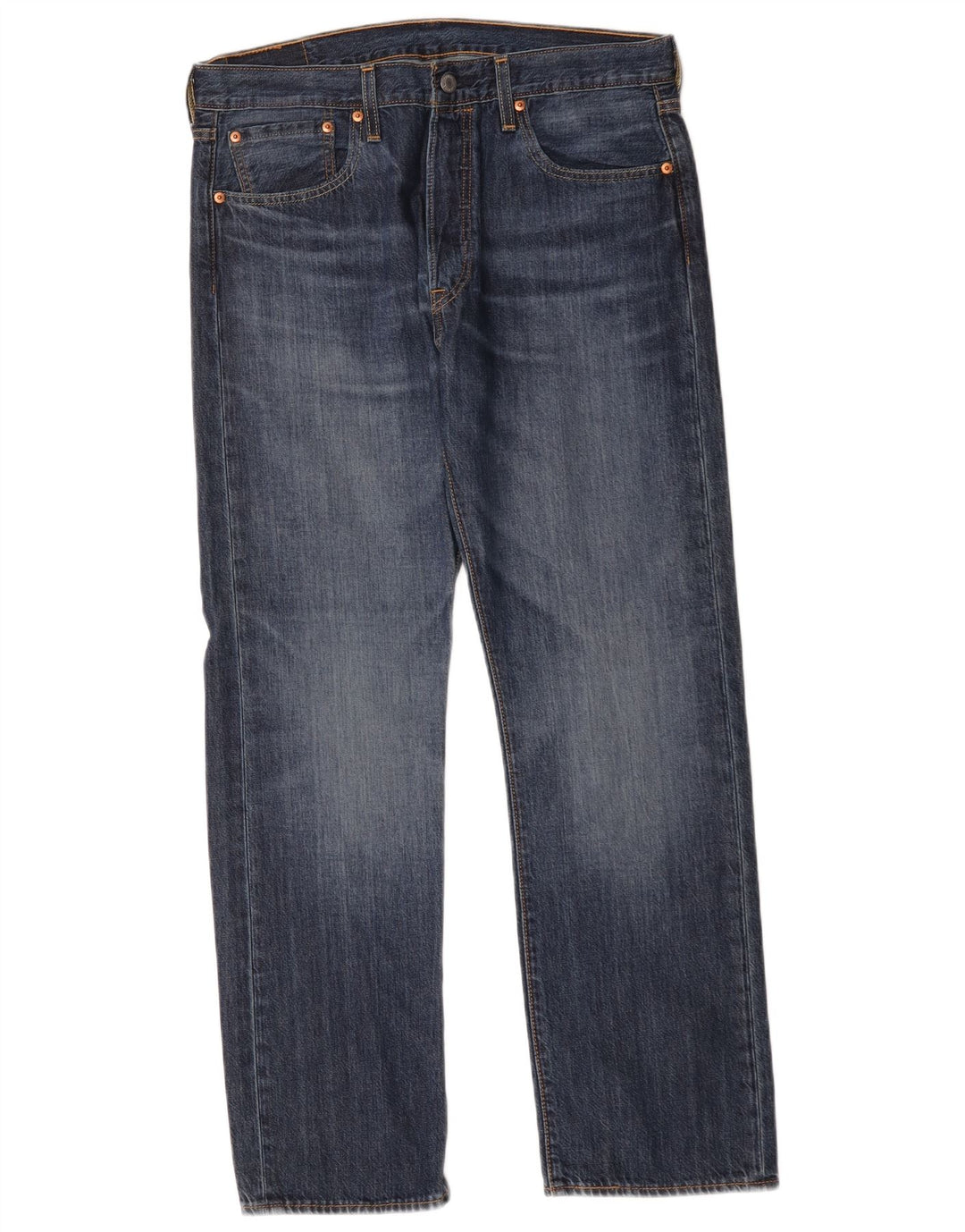 Levi's Masculino 501 Straight Jeans W33 L30 Azul Algodão